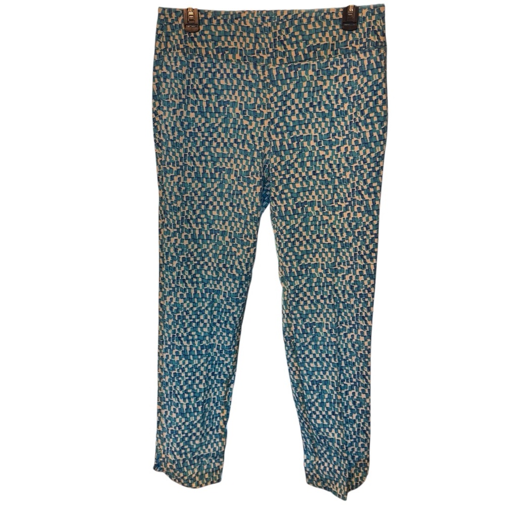 Soft Surroundings La Medina Pull On Blue White Pants, size Medium